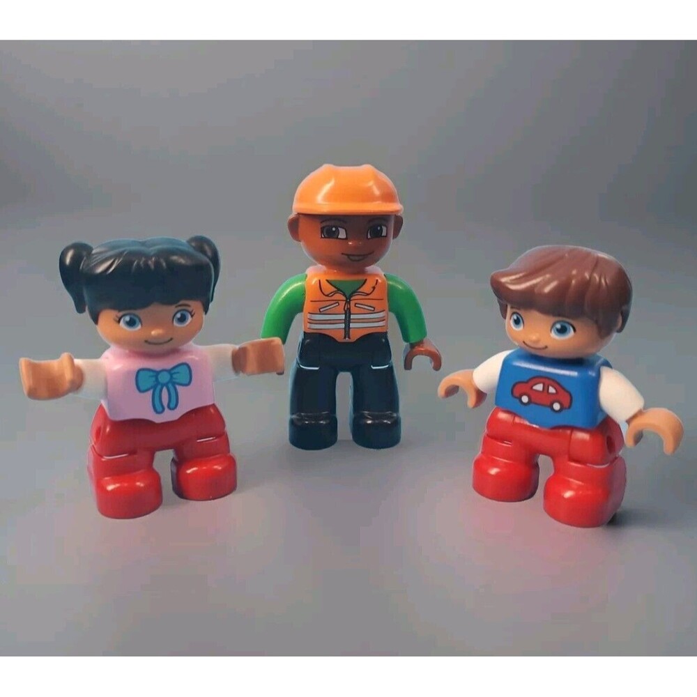 Duplo Figures Boy Girl Children & Safty Worker  Loose Replacement Parts Figures